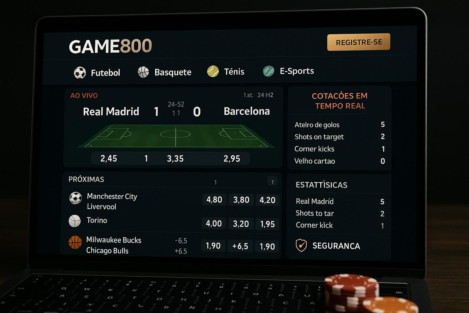 Apostas esportivas no cassino online GAME800
